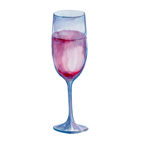 watercolor glass purple for the holidayの写真素材