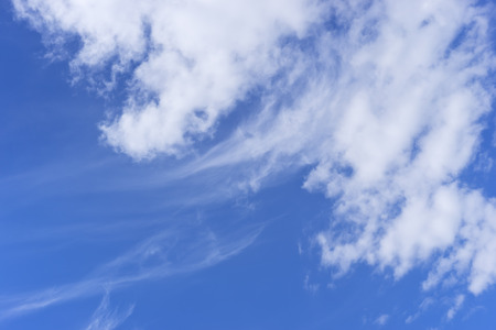 Blue sky with floaty white clouds