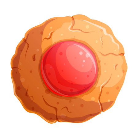 Delicious oatmeal cookies decorated with chocolate close-up. The concept of confectionery, cakes, pastries, cooking, confectionery. Isolated vector illustration for the design of menus, bannersのイラスト素材