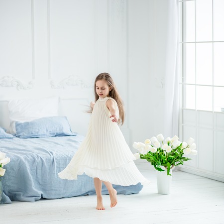 Lilies in the garden, growing flowers in the garden.の写真素材