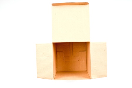 Open cardboard box