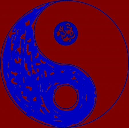 Yin Yang symbolの写真素材