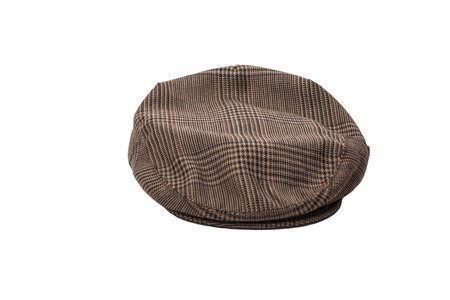Wool tweed men s cap isolated on white background 