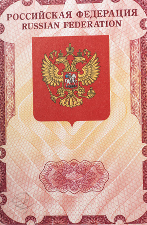 Russian passport isolated on whiteのeditorial素材