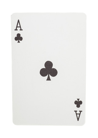 Suit clubs card isolated on whiteのeditorial素材