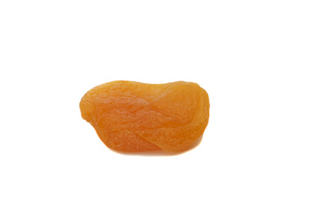 Dried apricot in white background の写真素材