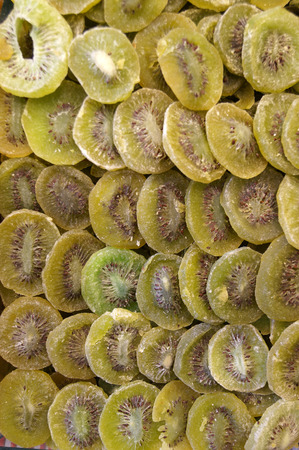 rings dry green kiwiの写真素材