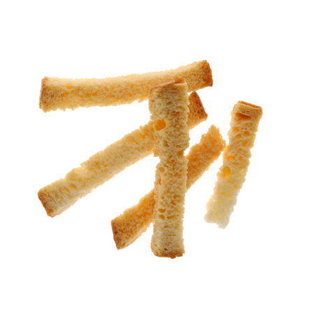 Pile of delicious hard chucks on white background, top viewの写真素材