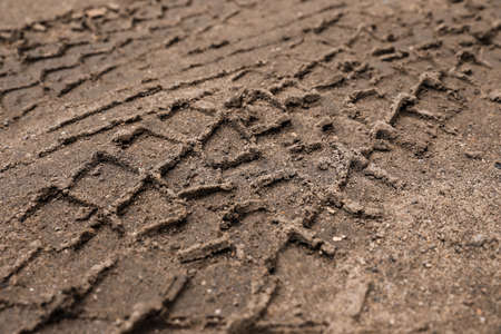 Texture of wet ground surface as background, closeupの写真素材