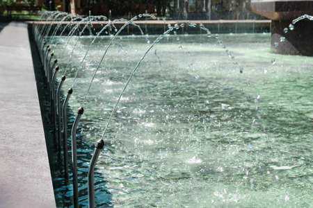 View of beautiful fountain on sunny dayの写真素材