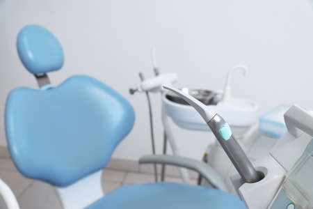 Professional equipment in dentist's office, space for textの写真素材