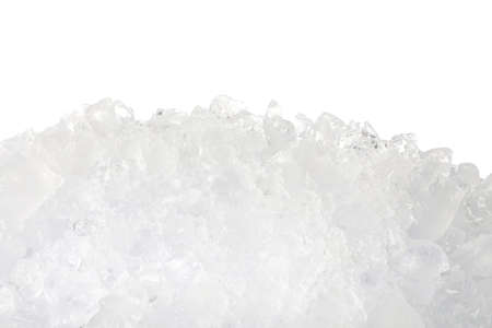 Heap of crushed ice on white backgroundの写真素材