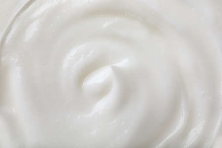 Texture of white body cream, closeup viewの写真素材