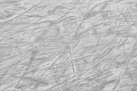 Frozen ice skating surface as background. Winter seasonの写真素材