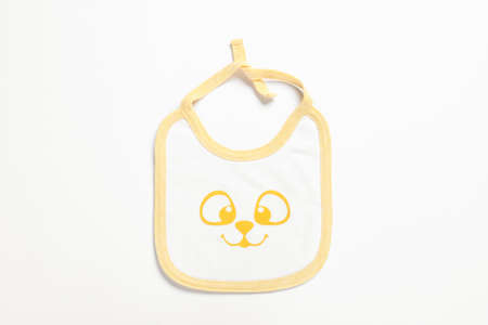 Drool baby bib isolated on white, top viewの写真素材