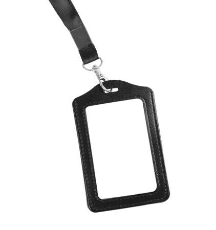 Blank badge on white background. Mockup for designの写真素材