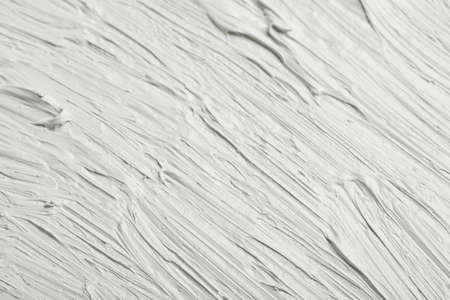 Texture of white oil paint as background, closeupの写真素材