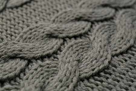 Knitted fabric with beautiful pattern as background, closeupの写真素材