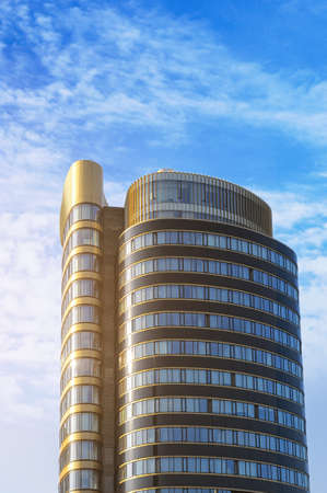 Beautiful view of modern building on sunny day