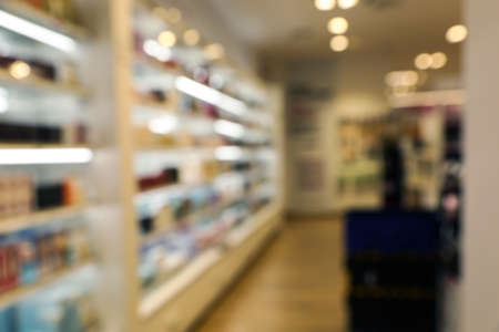 Blurred view of shopping mall interior. bokeh effect