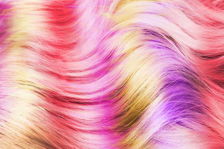 Beautiful multicolored hair as background, closeup view