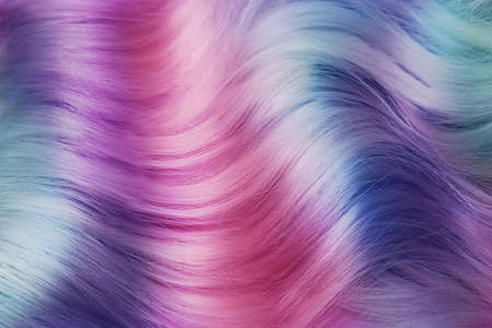 Beautiful multicolored hair as background, closeup view