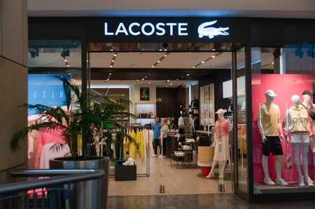 Warshaw, Poland - May 14, 2022: Lacoste fashion store in shopping mallのeditorial素材