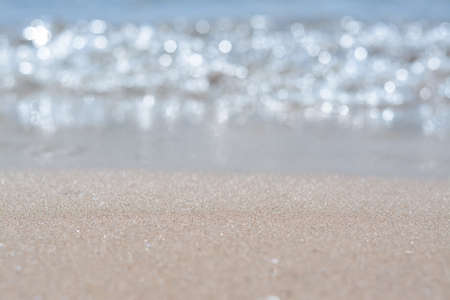 Sandy beach near sea on sunny day, closeup viewの写真素材