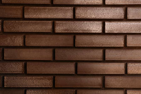 Texture of brown brick wall as background