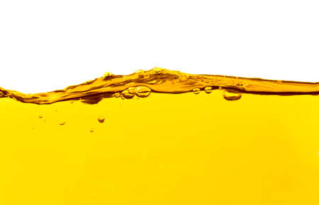 Natural organic cooking oil on white backgroundの写真素材