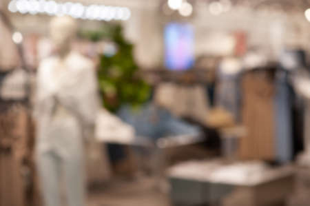 Blurred view of clothing store, bokeh effect