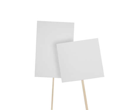 Different blank protest signs on white background
