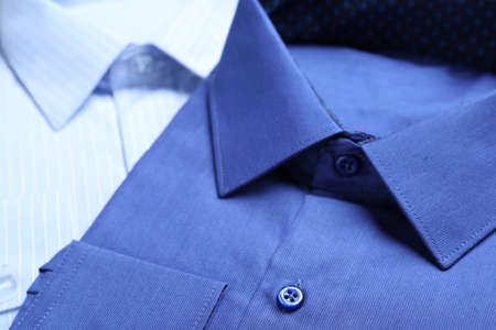 Close up view of stylish shirts. Dry-cleaning service