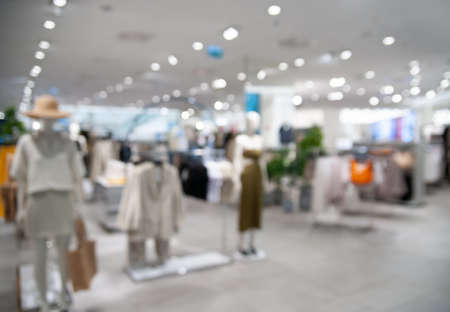 Blurred view of clothing store, bokeh effectの写真素材