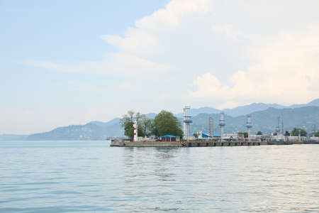 Beautiful view of sea coast with light house