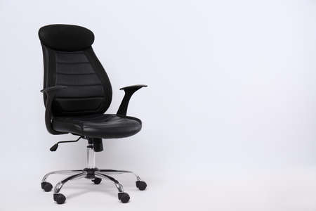 Comfortable office chair on white background, space for textの写真素材