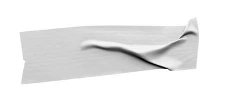 Piece of gray insulating tape isolated on white, top viewの写真素材