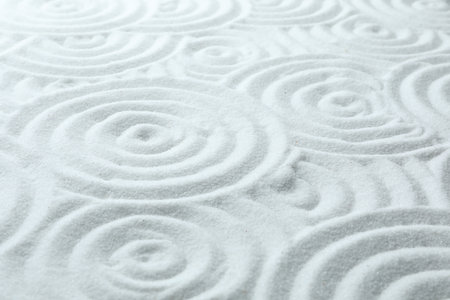 White sand pattern as background. Zen, meditation, harmonyの写真素材