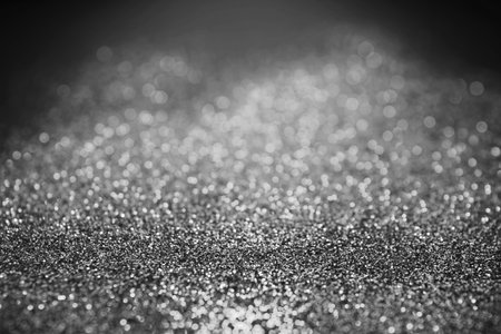 Shiny silver glitter background. bokeh effectの写真素材