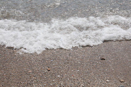 Beautiful view of sandy beach and sea