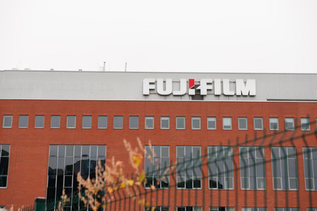 Warsaw, Poland - September 10, 2022: Beautiful modern Fujifilm officeのeditorial素材