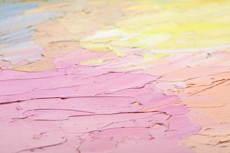 Beautiful strokes of pastel oil paints as background, closeup