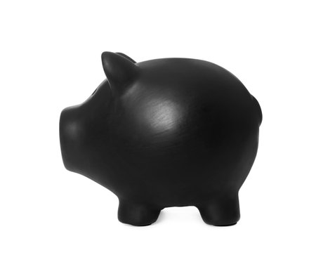 Piggy bank isolated on white. saving moneyの写真素材
