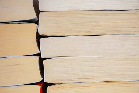 Collection of different books as background, closeup
