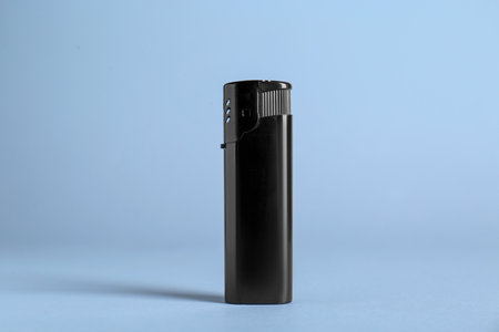Stylish small pocket lighter on white backgroundの写真素材