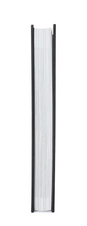 Closed book with brown hard cover isolated on whiteの写真素材