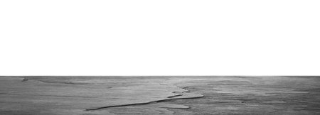 Empty black stone surface isolated on white. Mockup for design