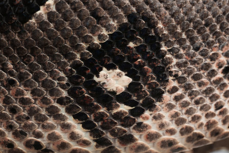 Close up view of brown boa constrictor. exotic snake