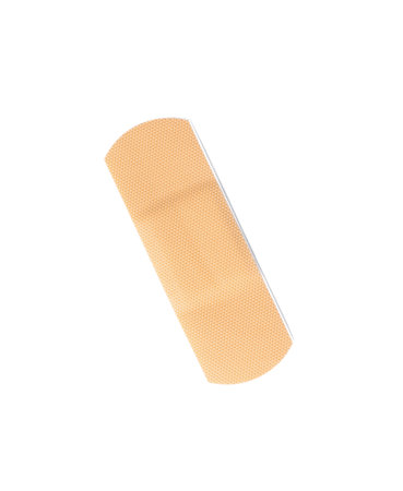 Medical sticking plaster isolated on white. First aid itemの写真素材
