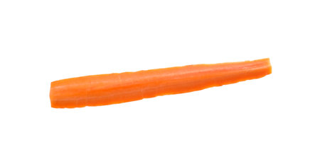 Piece of fresh ripe carrot isolated on whiteの写真素材